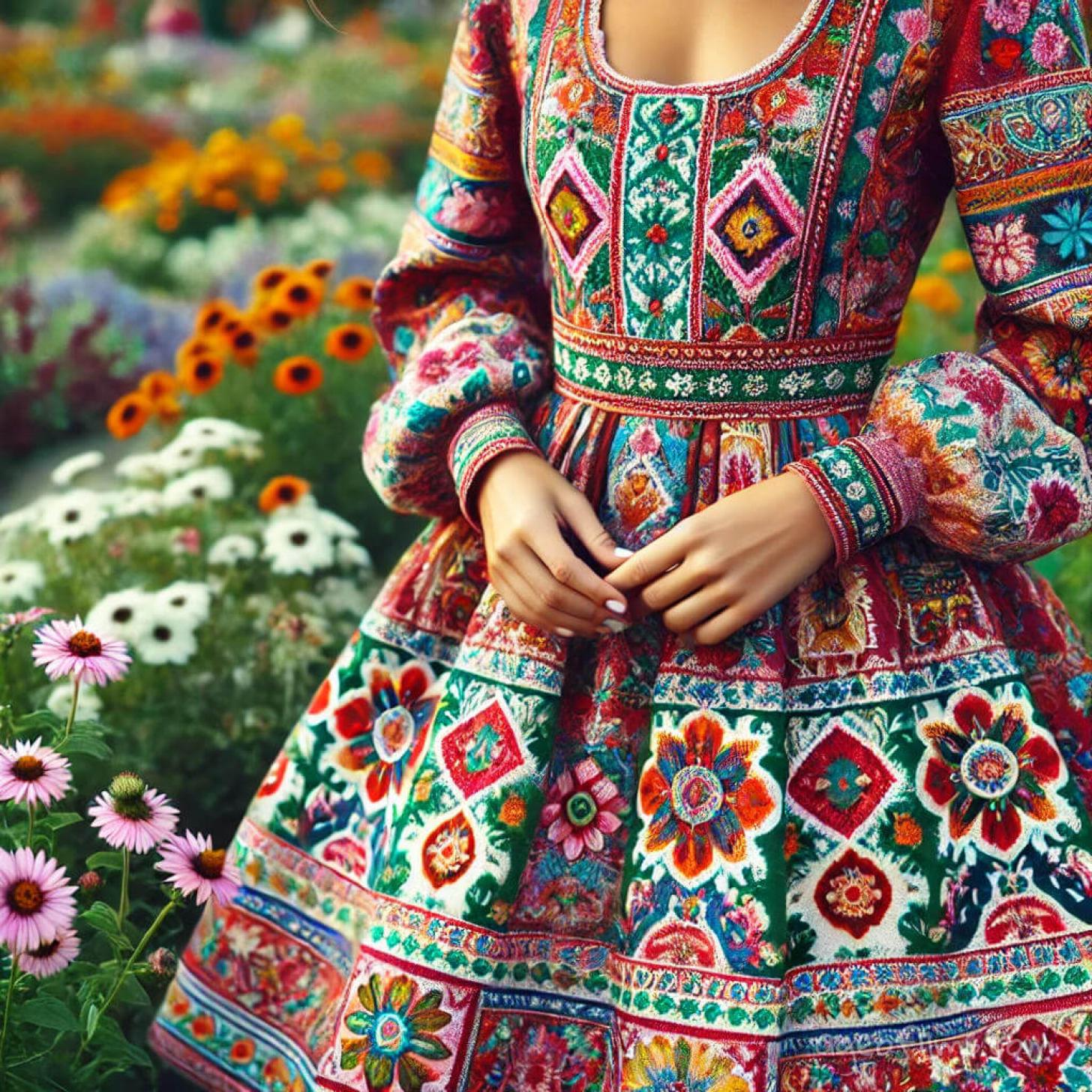 woman in the ethnic dress