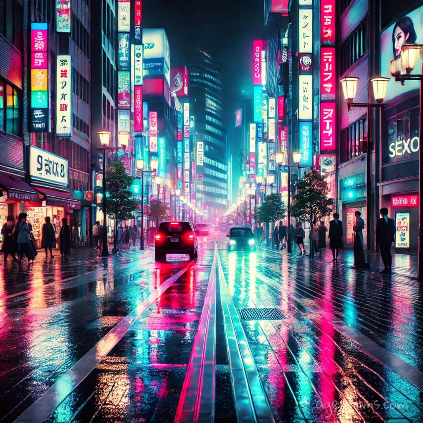 Neon City Lights Prompt Visual