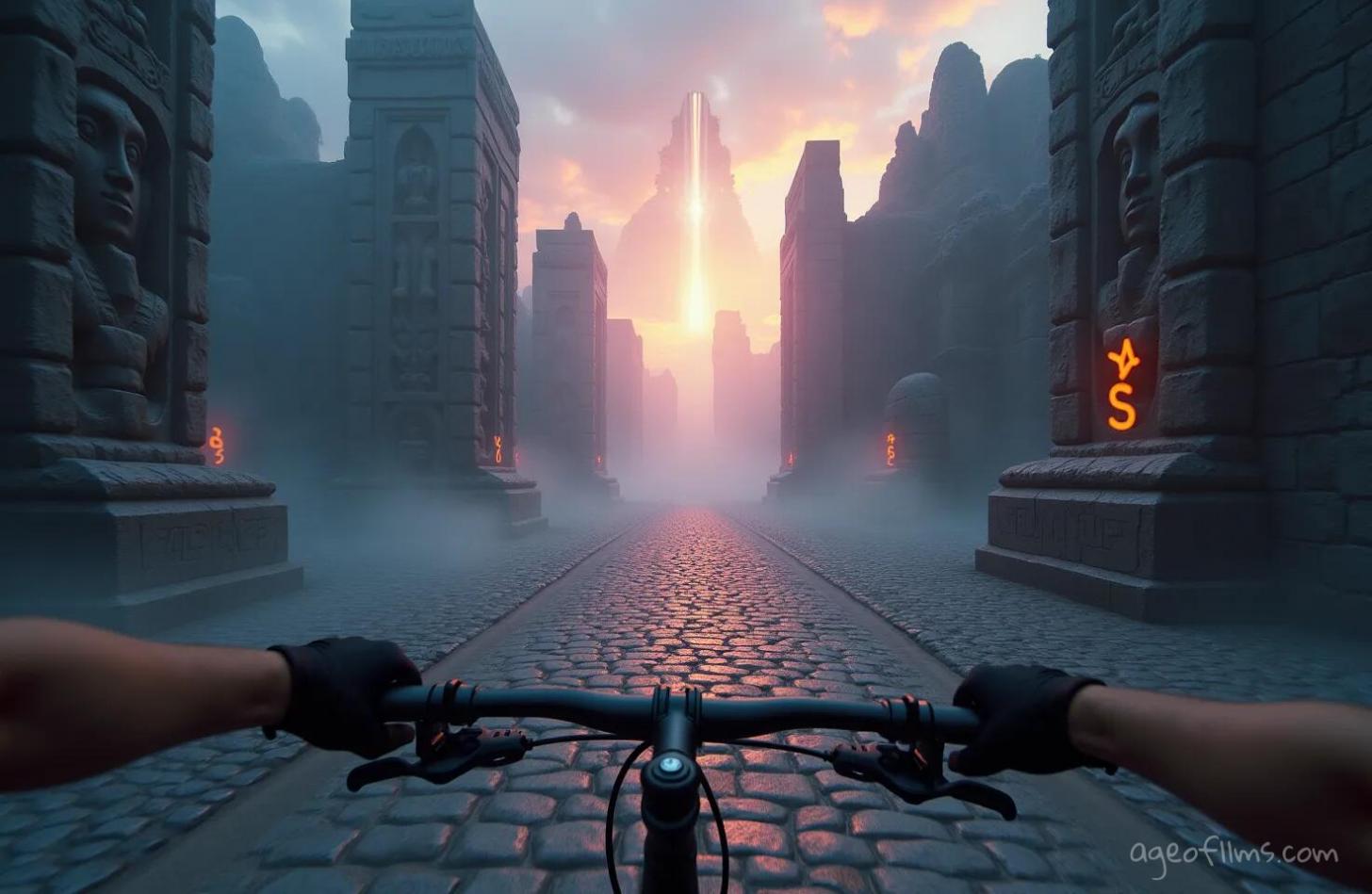Cyclist Dynamic Camera Movement Example