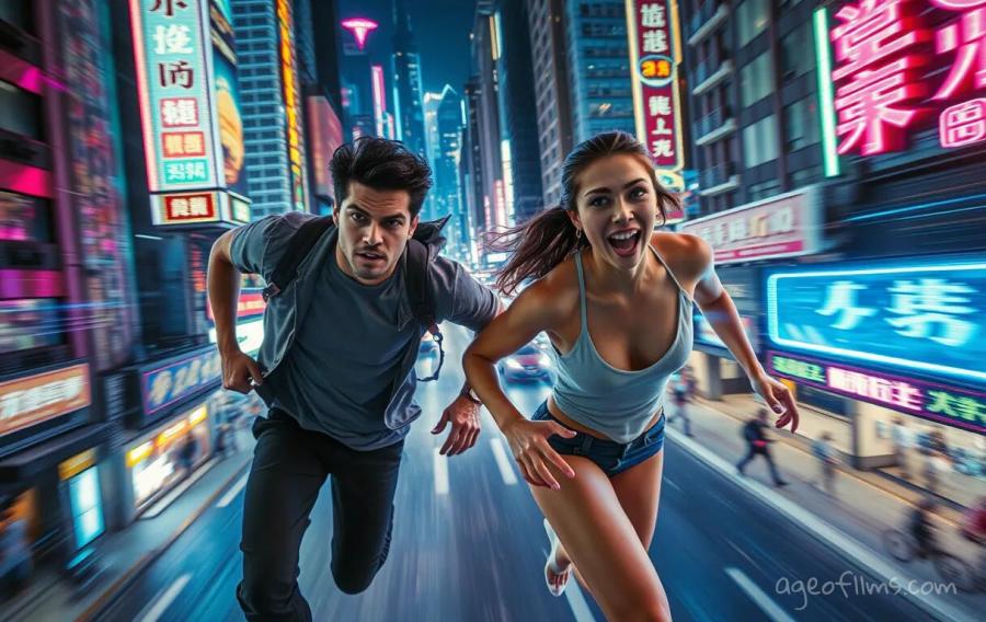 wide-angle-sci-fi-chase-prompt