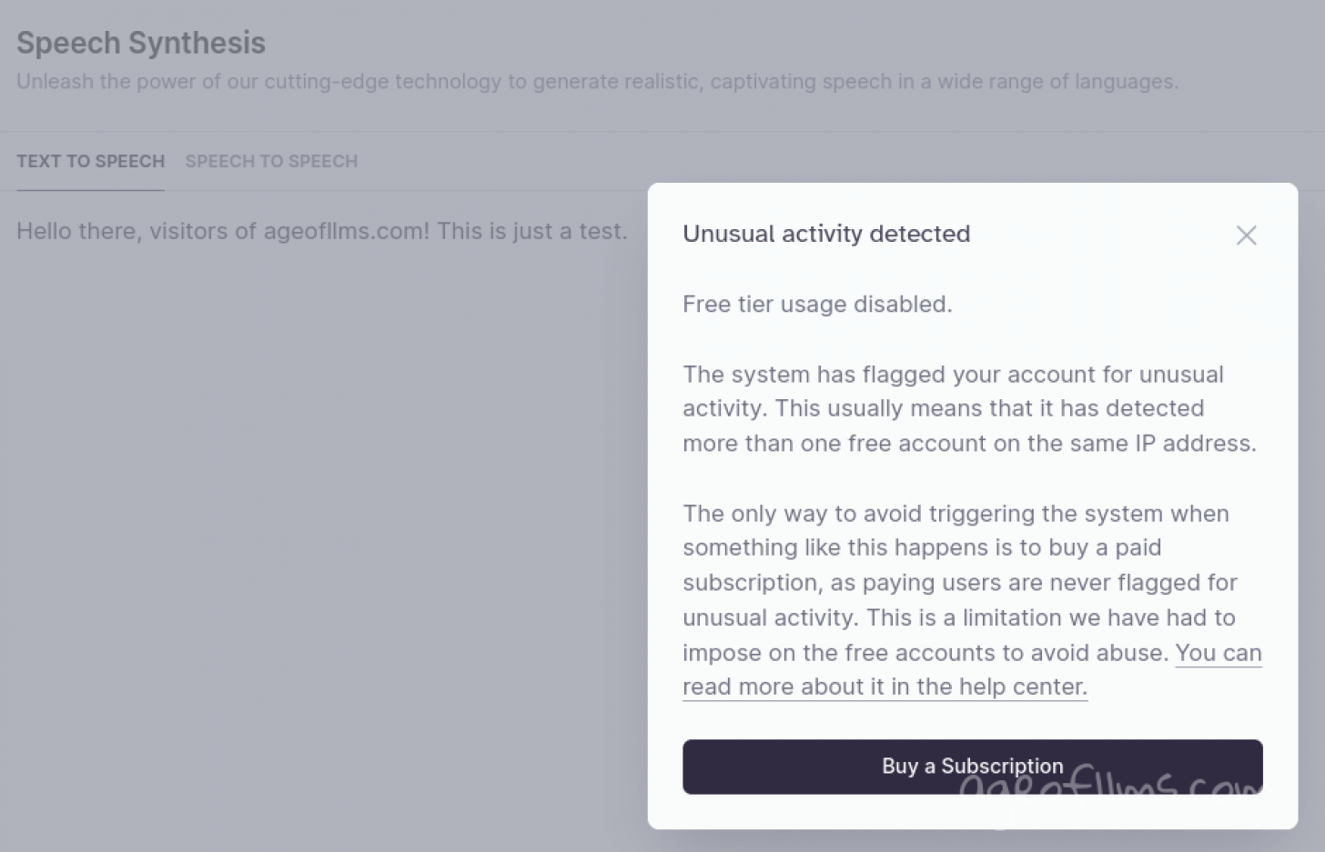 ElevenLabs website screenshot