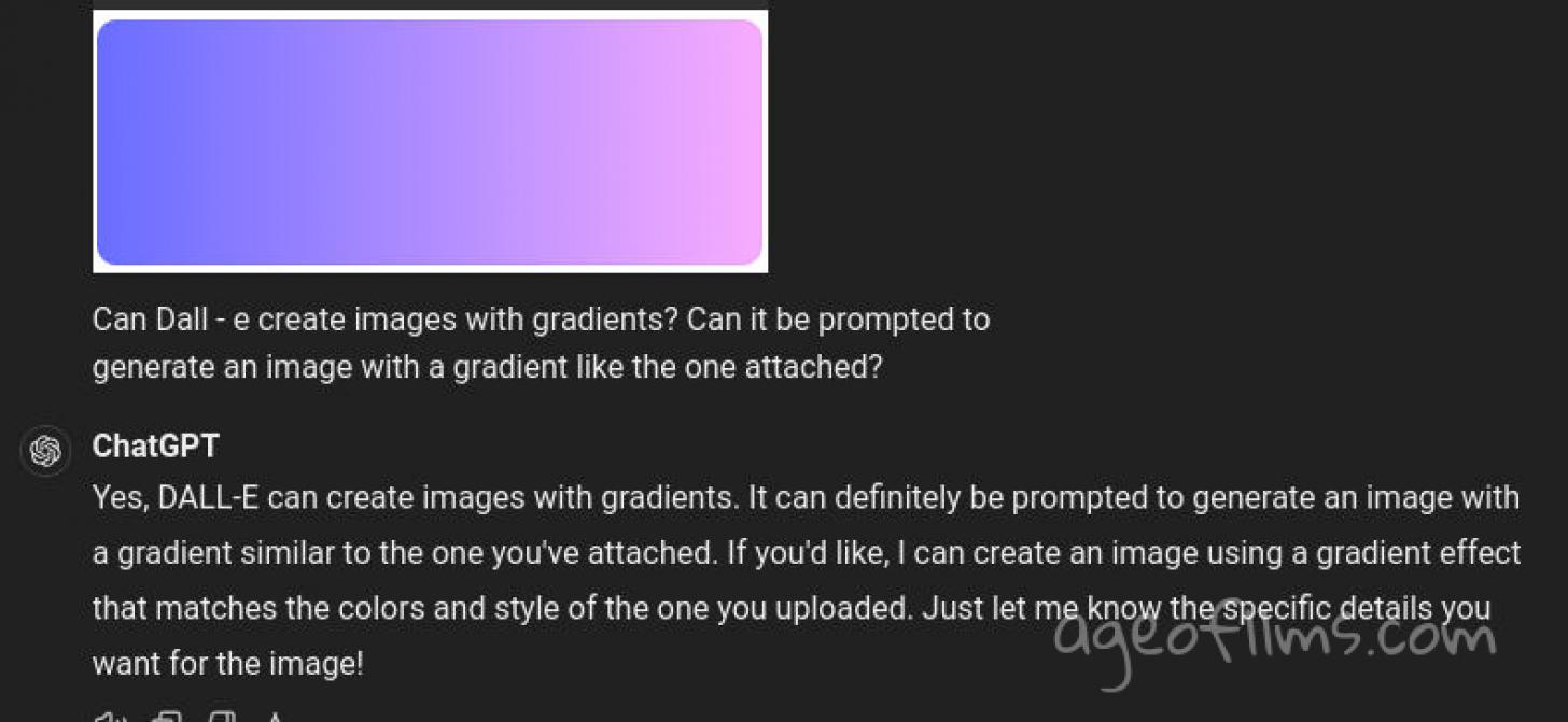 question about DALL-e gradient prompts