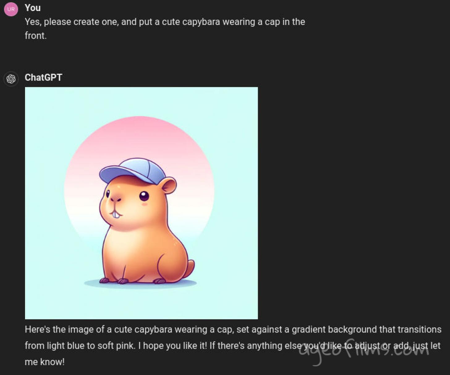 Dall-e color gradient prompt result
