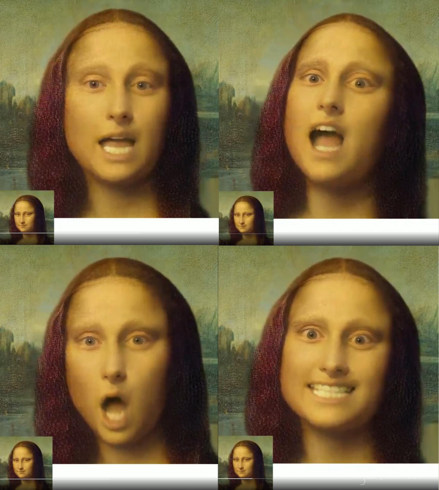 Screengrabs from Rapping Mona Lisa Animation