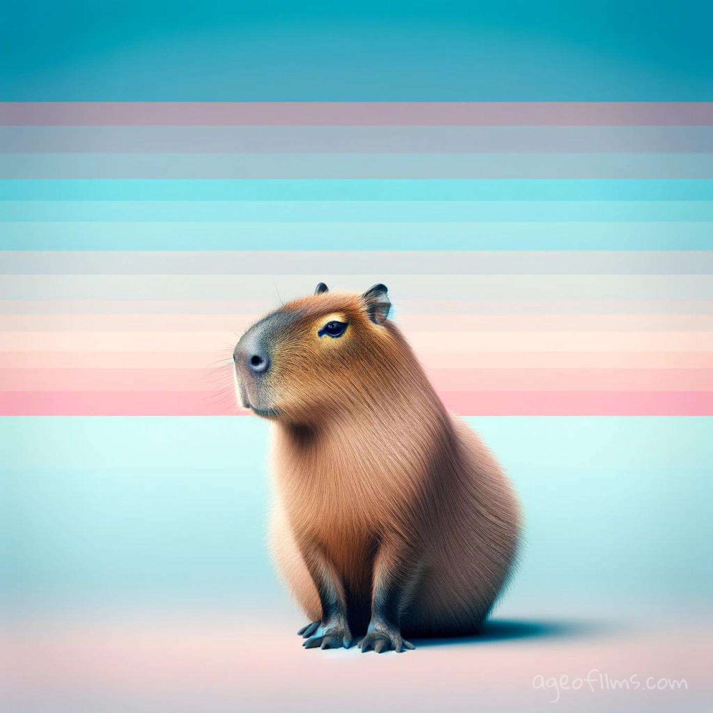 ChatGPT gradient reprompt with realistic capybara