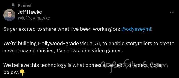 jeff hawke tweet about odyssey