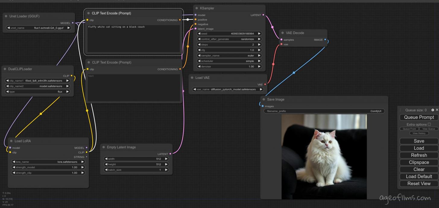 Comfy UI interface with FLUX