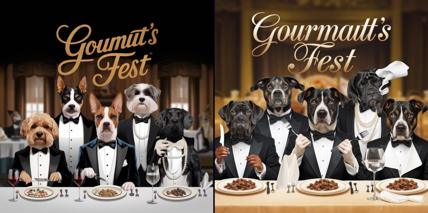 Ideogram Test Prompt Dogs in Restaurant with Text