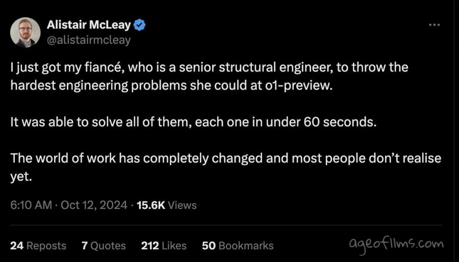 tweet screenshot of Alistar McLeay