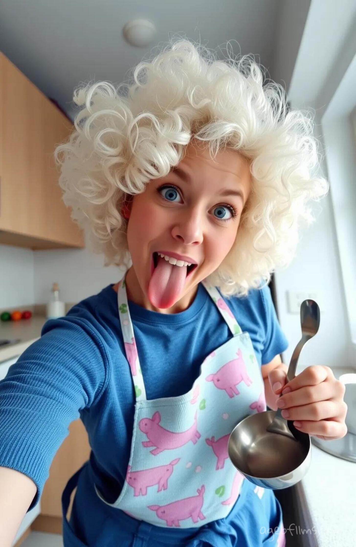 FLUX schnell selfie in the kitchen