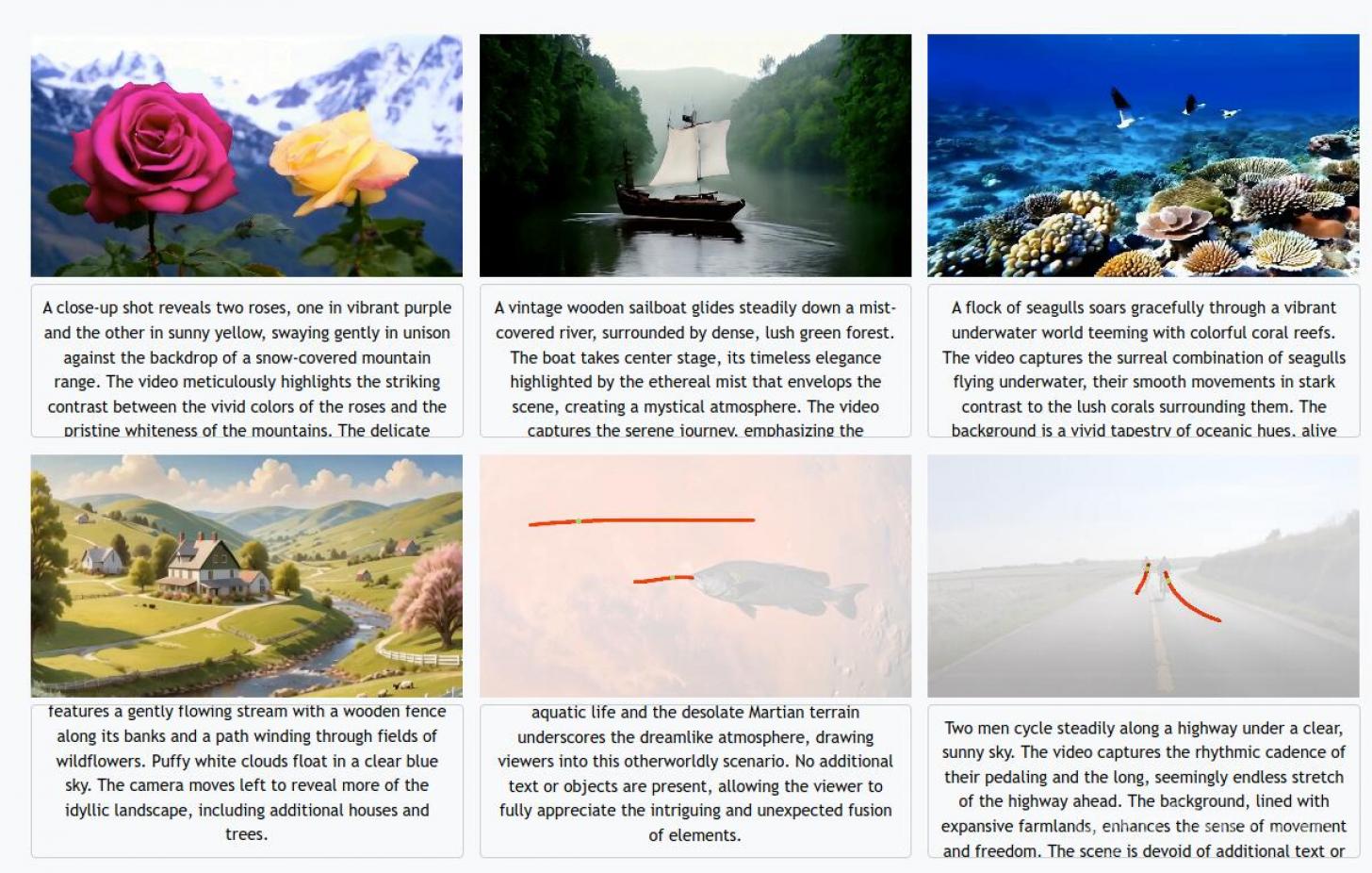 Trajectory video examples (website screenshot)