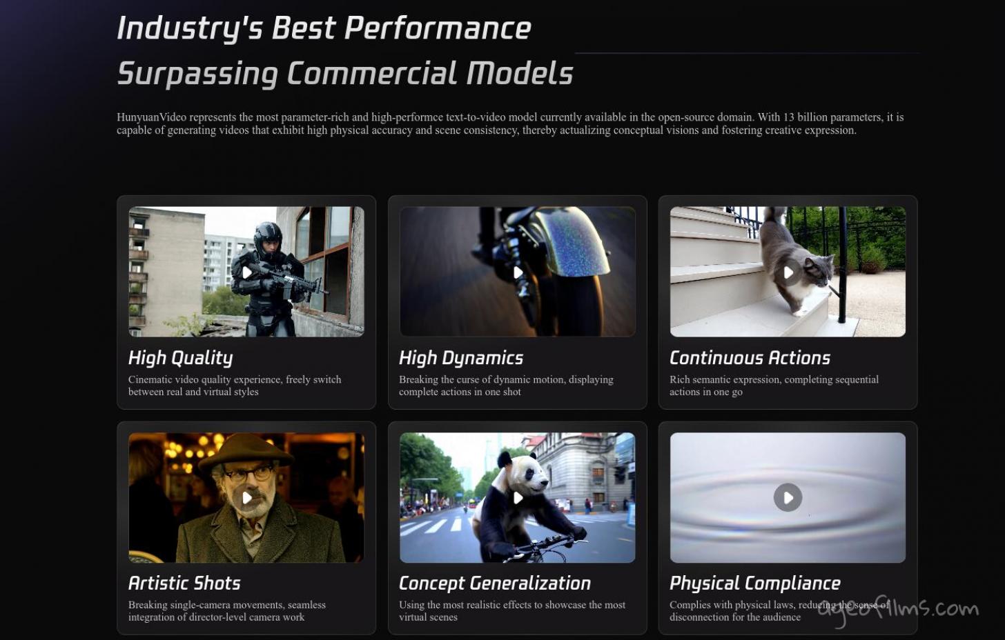 See demo videos on company website. Website screenshot