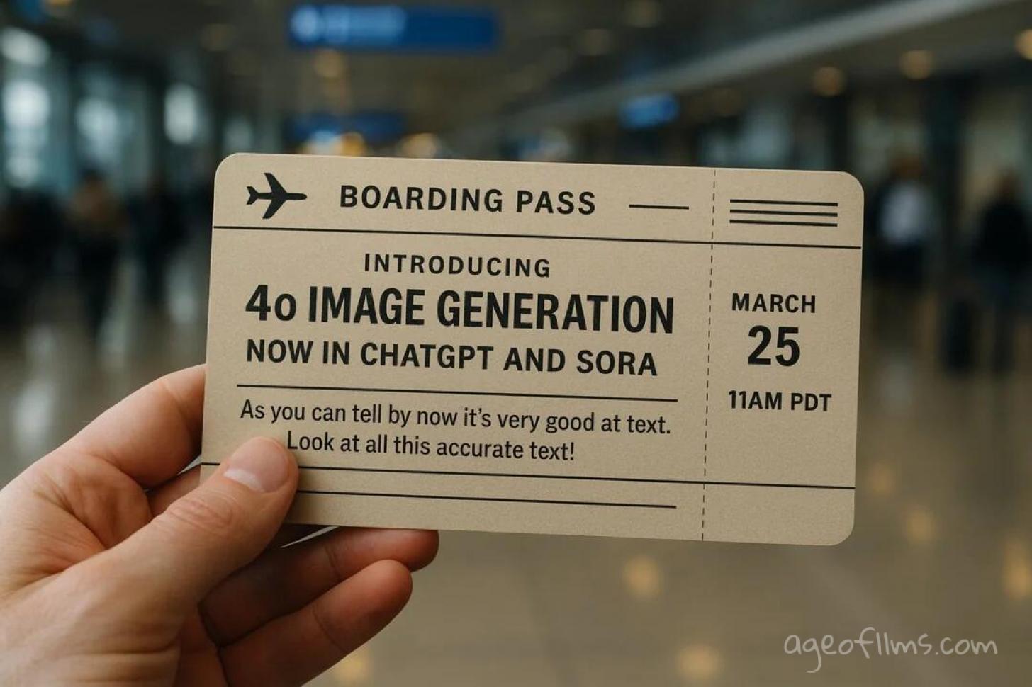 OpenAI's new image generation model handling text, from OpenAI's X(Twitter)